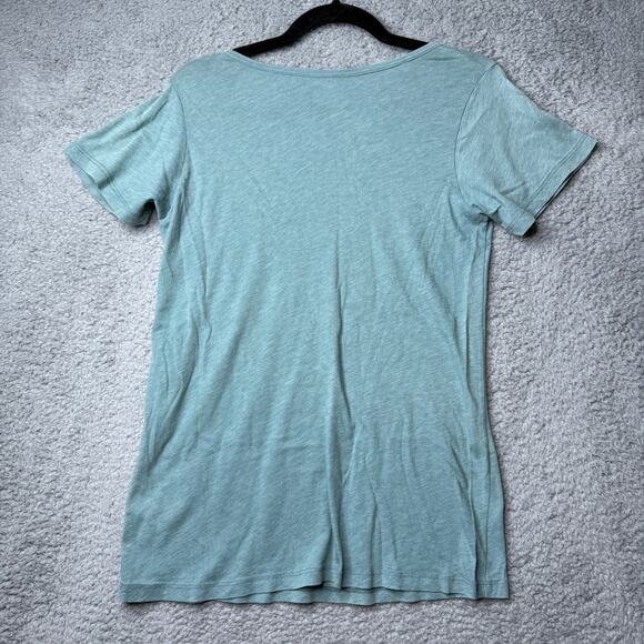 Volcom T Shirt Womens Medium Green Scoop Neck Short Sleeve - Picture 8 of 11